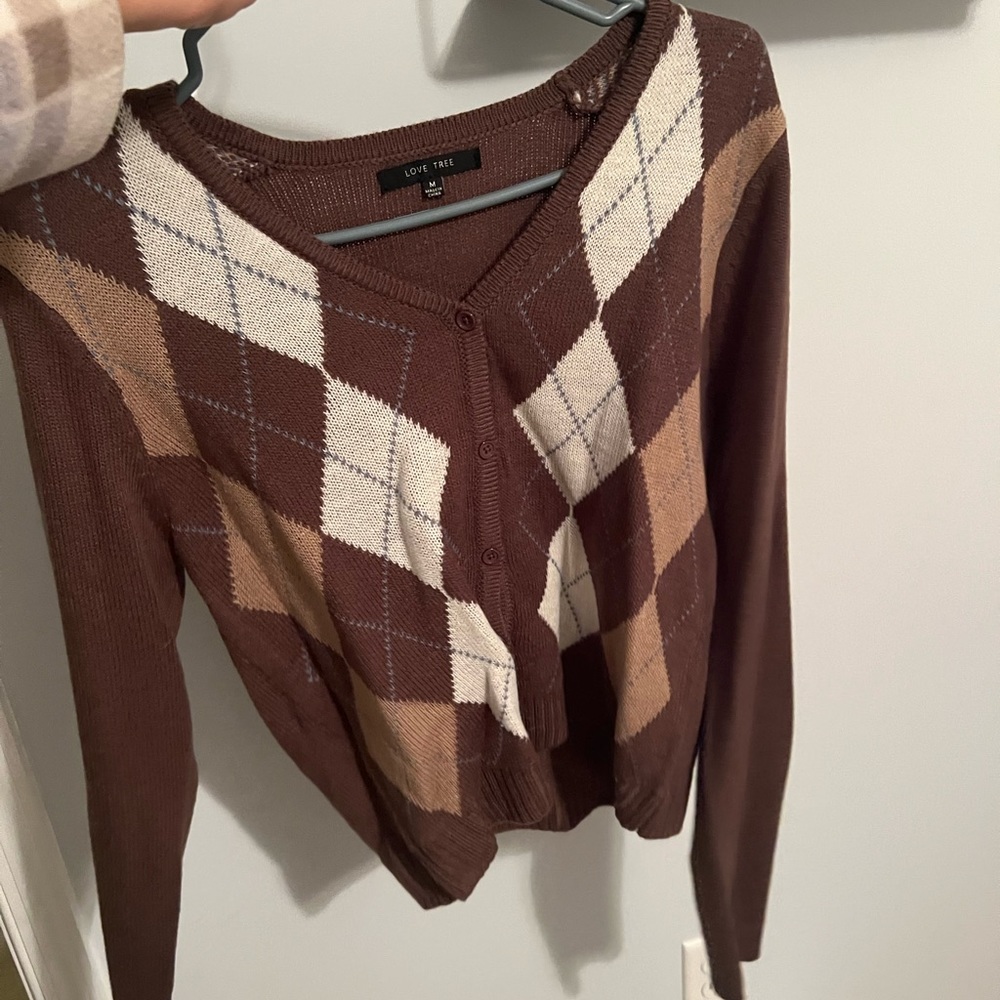 Argyle cardigan